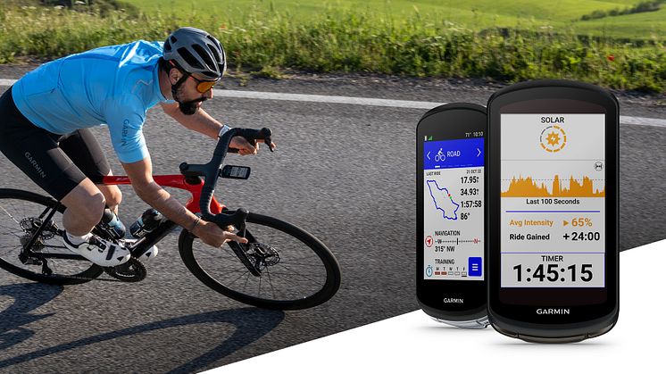 Der Edge 1040 Solar nutzt als erster Garmin GPS-Radcomputer die Kraft der Sonne.