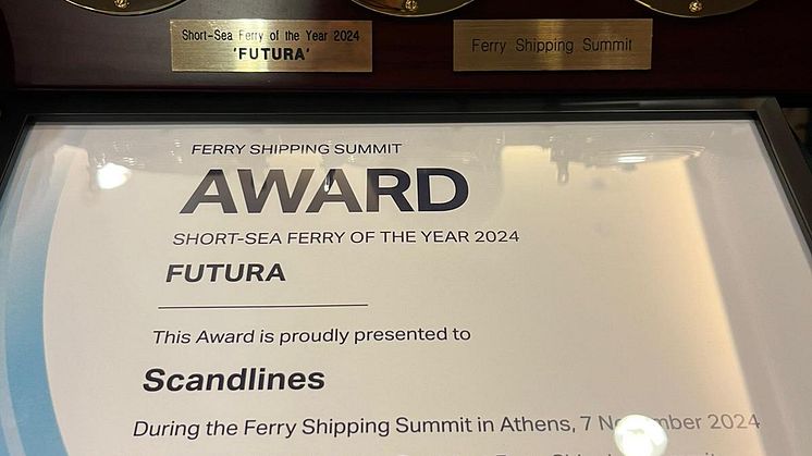 2024 Ferry Shipping Summit Award