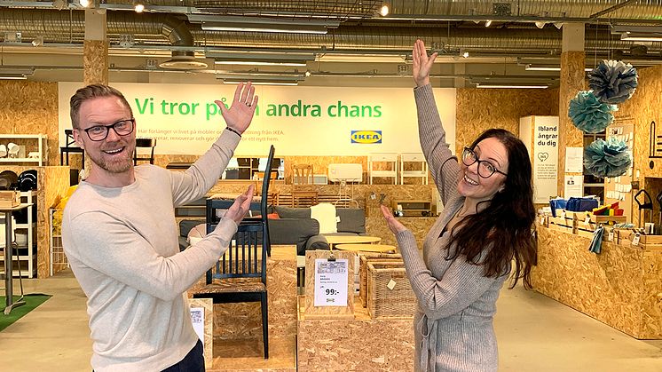 Centrumledare Simon Glimtoft och Camilla Johansson, Projektledare IKEA