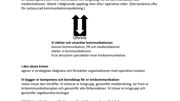 Vi stärker och utvecklar kommunikationen - Uhrvis tjänster