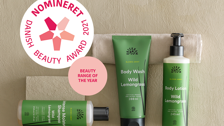Urtekram Nordic Beauty är nominerat i två kategorier i Danish Beauty Award 2021 och i en kategori i Swedish Organic Beauty Awards.