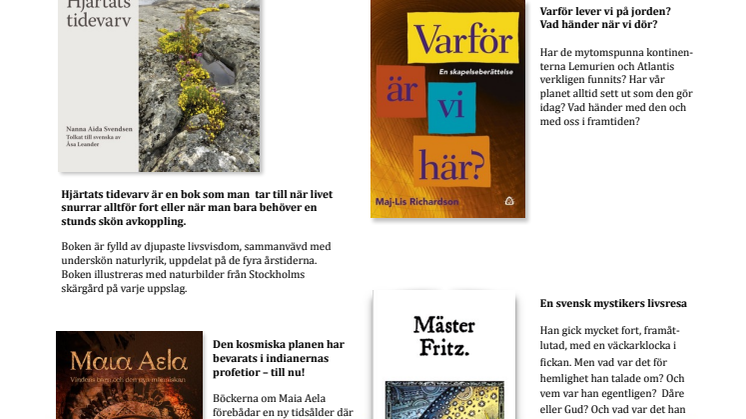 Inbjudan till bokrelease av fyra nya titlar