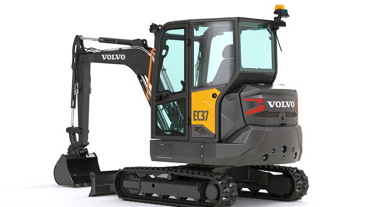 Volvo EC37 minigrävare - frilagd vänster