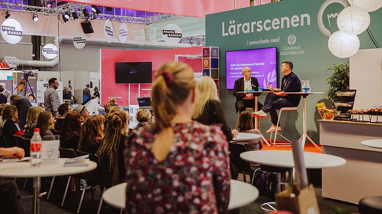 Lärarscenen på Bokmässan 2018. / Foto: Natalie Greppi.