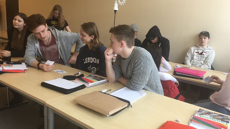 Delar av klass NA17 och SA17 som läser moderna språk spanska. 