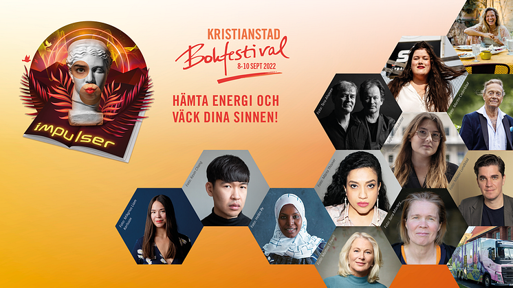 Temat för årets bokfestival ”Impulser – hämta energi och väck dina sinnen” bäddar för en livfull festival, laddad med upplevelser och gemenskap