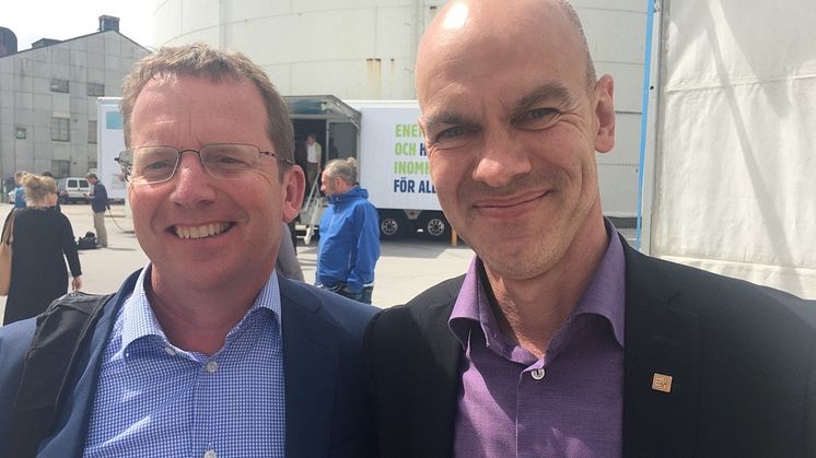 Peter Freidlitz,  Modexa AB och Fredrik Luiga , CFO på Botkyrkabyggen.