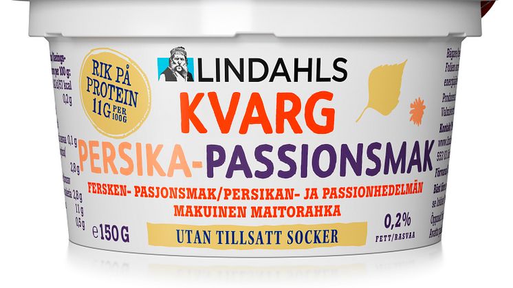 Lindahls kvarg Persika-passionssmak 150 gram