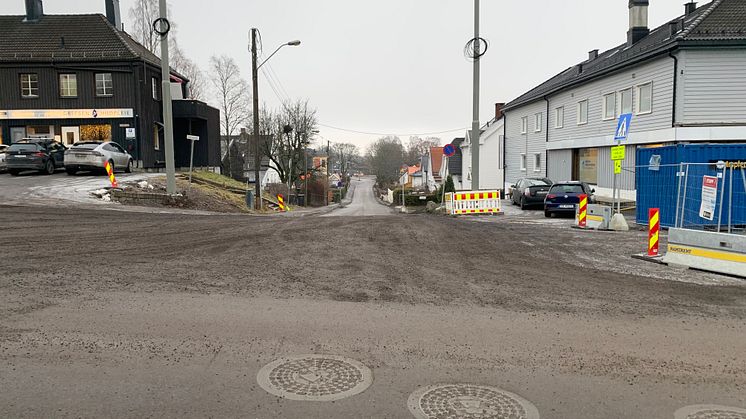 Her stenges det for vann- og avløpsarbeid