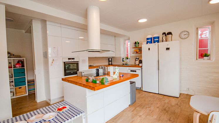 Kök i en av byggnaderna på Hyllie Gård