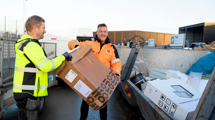 Bild från XR Miljöhanterings återvinningscentral i Skövde