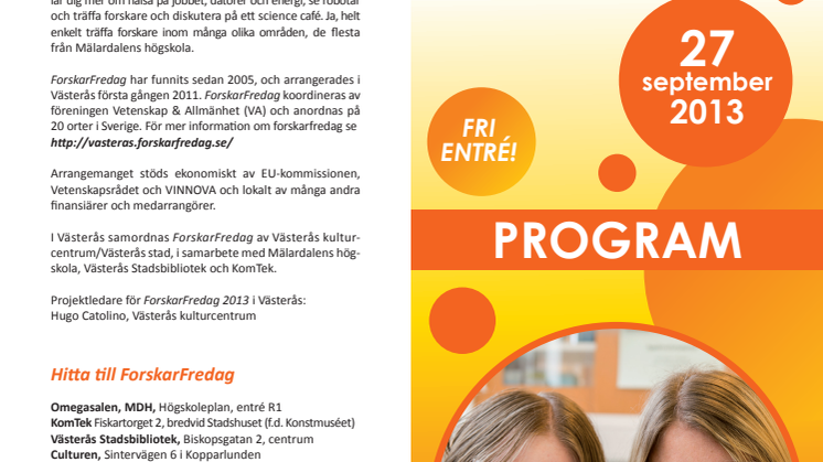 Program ForskarFredag Västerås 2013
