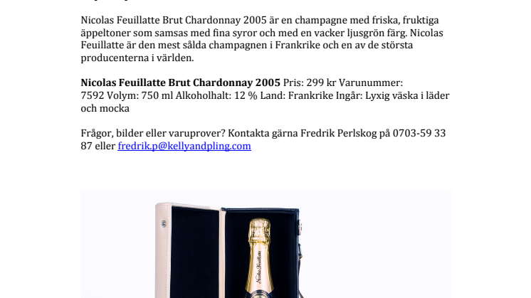 Succén är tillbaka i limiterad upplaga! Champagnen Nicolas Feuillatte i lyxförpackning på Systembolaget. 