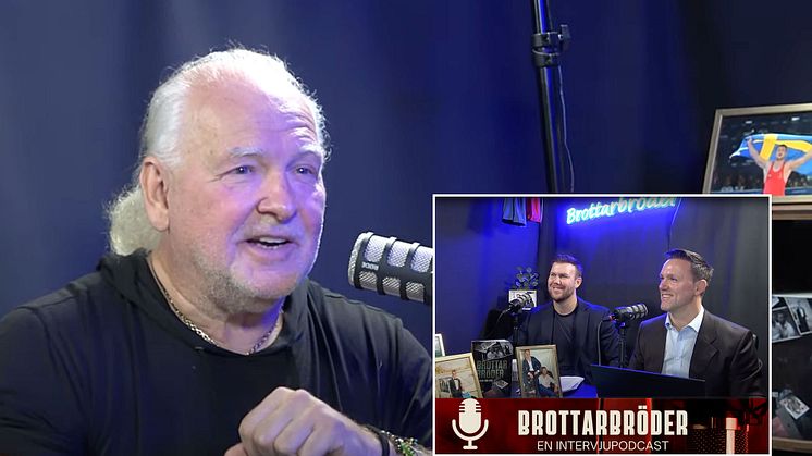 Entreprenören, inspiratören och föreläsaren Ulf Bengtsson talar med Brottarbröderna Lidberg i deras podd.