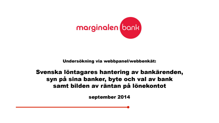 Undersökning byta bank