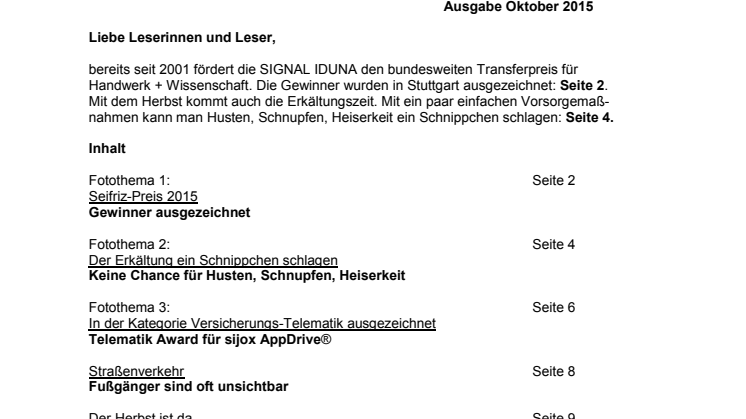 Tipps und Themen 10-2015