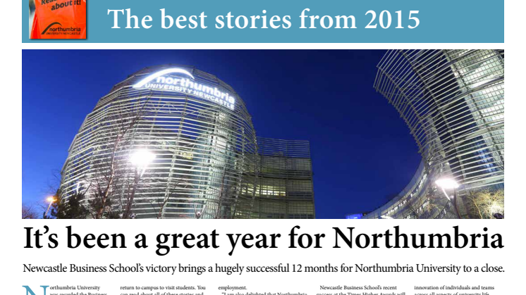Northumbria University News Issue 8 - Best of 2015 Edition 