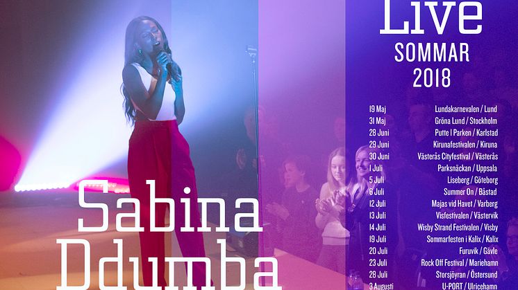 Sabina Ddumba på omfattande sommarturné