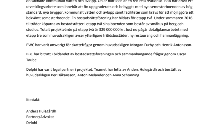 Delphi biträder BRA AB