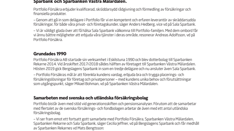 Fyra sparbanker i framgångsrikt samarbete
