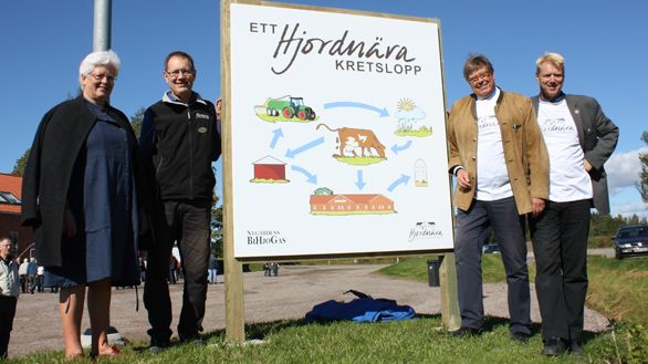 Biogasanläggningen invigdes på Hjordnära Mejeri