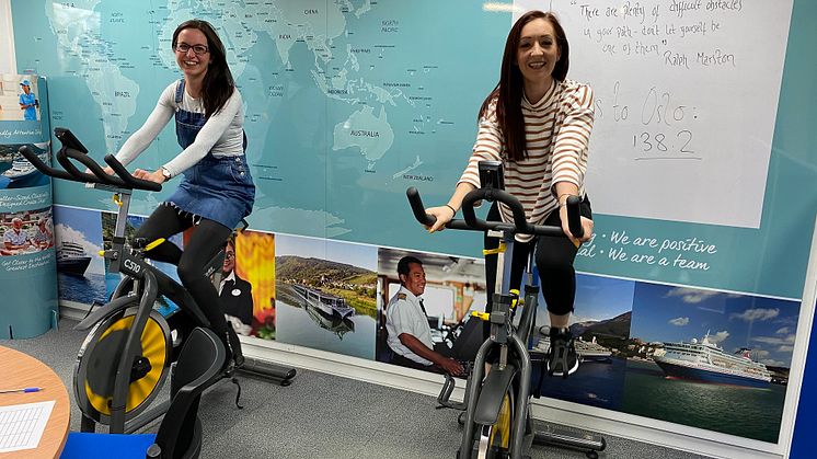 Fred. Olsen staff walk, run, swim and cycle distance to Norway head office to raise funds for East Anglia’s Children’s Hospices’ EACH Mile Counts campaign