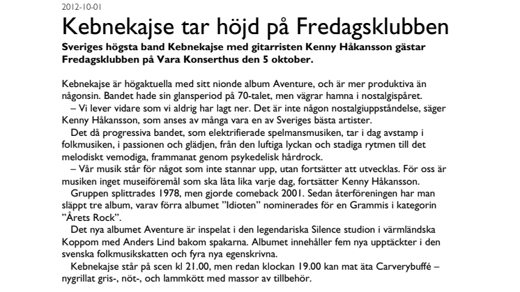 Kebnekajse tar höjd på Fredagsklubben