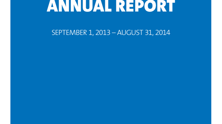 Annual Report, September 1, 2013 – August 31, 2014