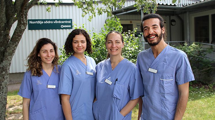 Teamet från Clinical Innovation Fellowships: Anna Melker, Annelie Hultman, Petra Szeszula och Essam Sharaf.