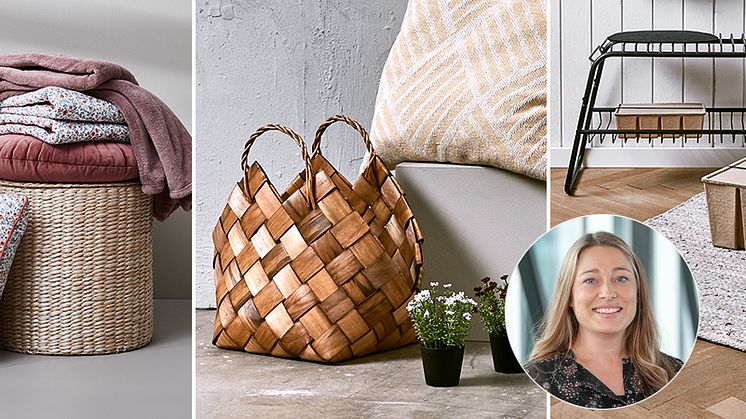 Category Manager for Homeware i JYSK, Susanne Bank, giver sine opbevaringsfavoritter i det nye sortiment hos JYSK.