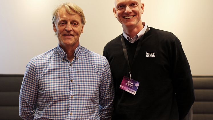 Kjetil Brandmo, VD Vakre Hjem Norge AS och Stefan Aronsson, VD Happy Homes Sverige AB