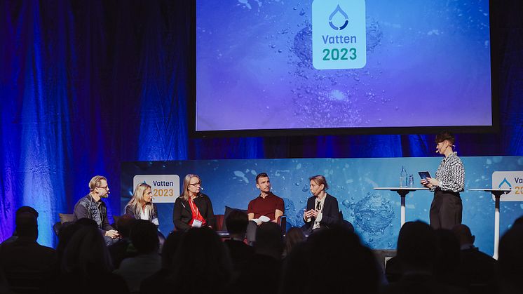 Panelsamtal under invigningen av Mötesplats Vatten2023. Foto: Natalie Greppi