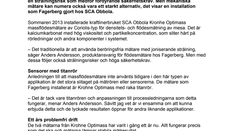 Strålningsfri mätning av slitande media