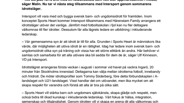 Intersport och Härenstam Family arrangerar idrottsläger 