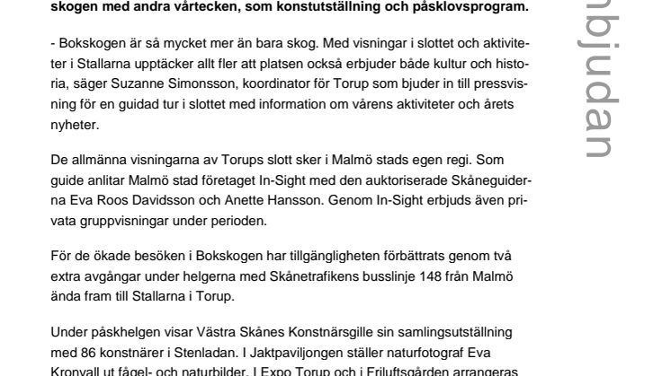 Pressvisning inför säsongens öppning av Torups slott