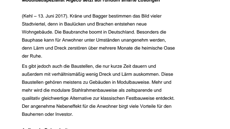 Baustellen ohne Lärm und Dreck