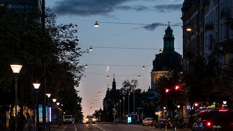 Odengatan i ny belysning