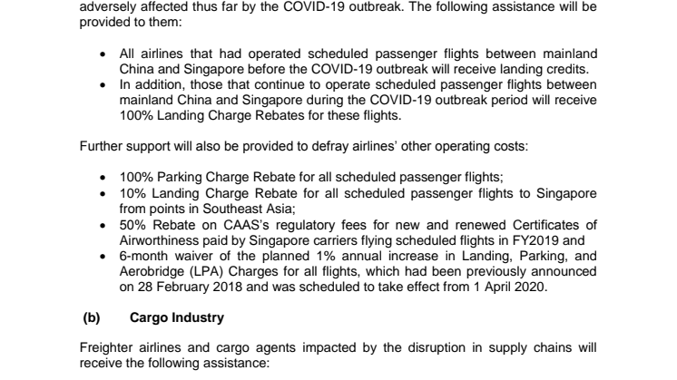 Annex - Aviation Sector Assistance Package