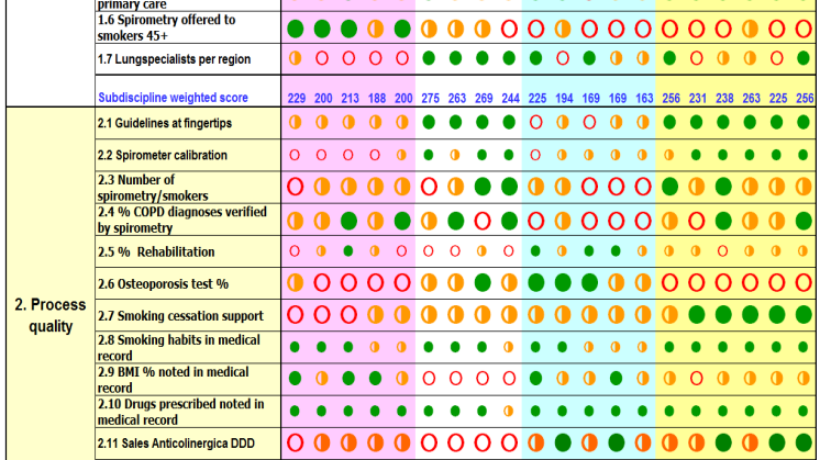 Nordiskt KOL-index 21010 Resultat matris
