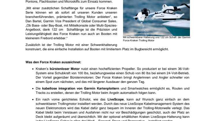 Pressemitteilung Force Kraken 48''