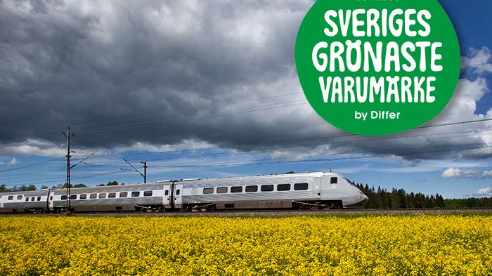 X 2000 är Sveriges snabbaste och mest energieffektiva snabbtåg - det ger lägst klimatavtryck per resenär.