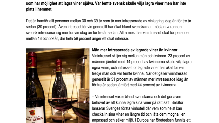 Lagrade viner allt trendigare bland svenskarna