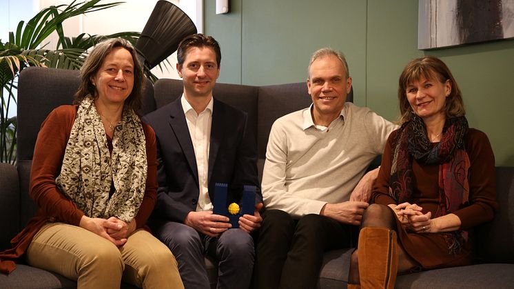 Units forhandlingsteam: (f.v.) Katrine Weisteen Bjerde, Nils Andenæs, Tore Nilsen og Nina Karlstrøm. Foto: Unit