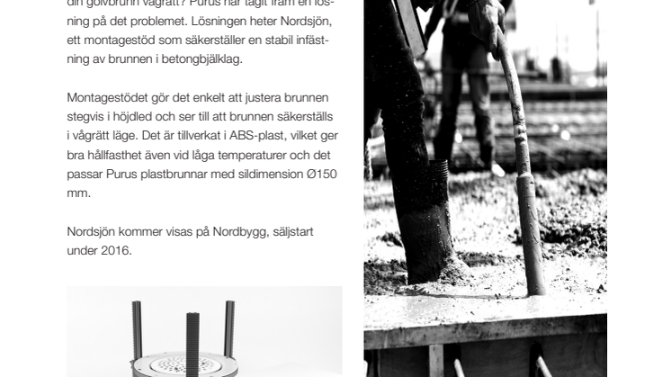 Undvik snedmonterade brunnar - Lösningen heter Nordsjön