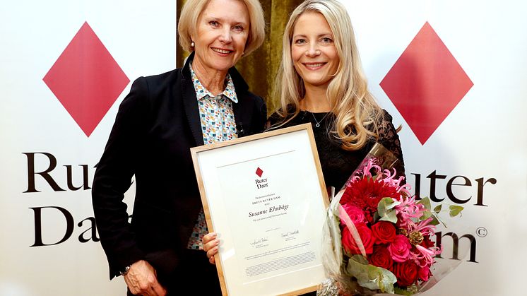 Grundare av Ruter Dam, Gunilla Ahrén och Årets Ruter Dam, Susanne Ehnbåge (Fotograf: Karina Ljungdahl)