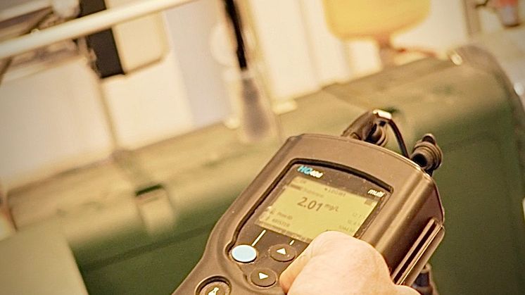 Syrgashalten i systemvätska (vatten) bör ligga under 0,5 mg/l 