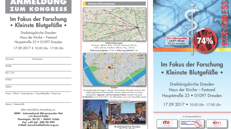 Kongress-Highlight in Dresden, 17. September 2017____Microvascular High-Tech Solutions