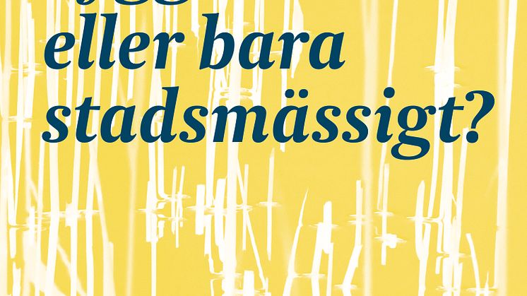Bygga stad eller bara stadsmässigt? 