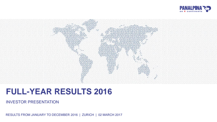 Full-Year Results 2016 – Investor Presentation