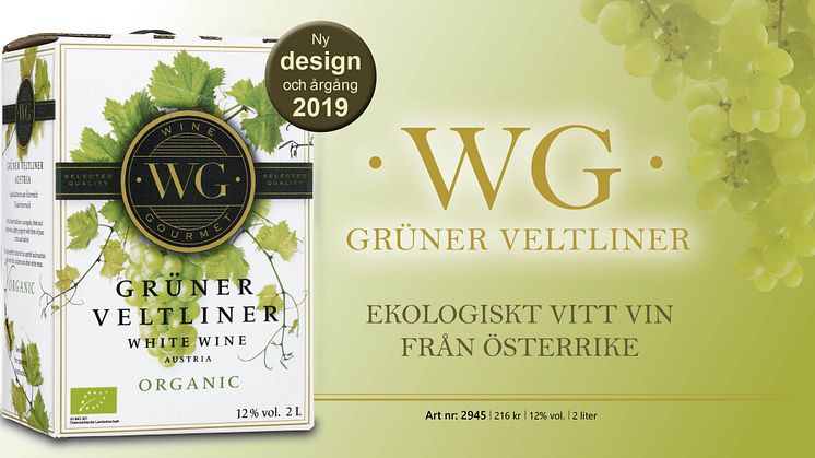 Ny årgång och ny design – WG Grüner Veltliner Organic